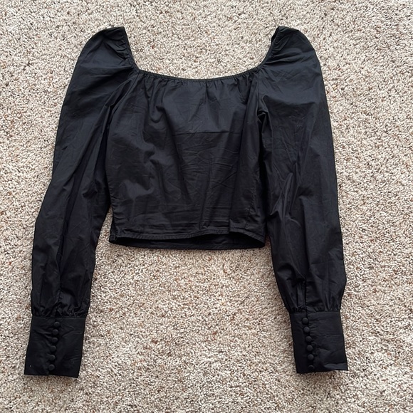 Nasty Gal Black Long Sleeve Top - Picture 3 of 7